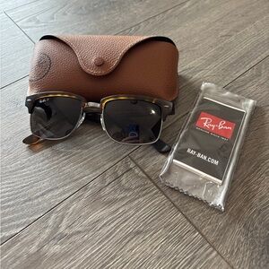 Ray-Ban Black and Brown Sunglasses with Case